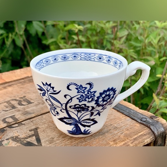 Mid Century Vtg Discontinued J G Meakin England Blue Nordic Ironstone Teacup - Picture 3 of 12